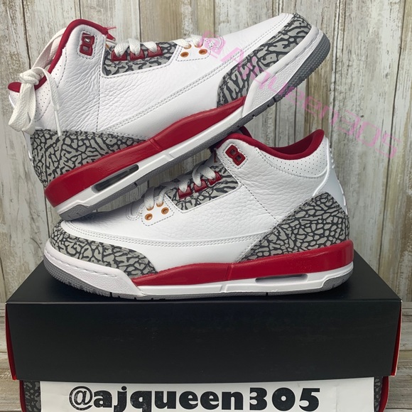 Air Jordan 3 Retro GS Cardinal Red - Picture 2 of 6